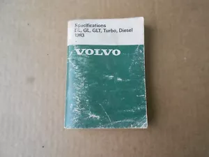 Volvo DL GLT 1983 turbo diésel bolsillo especificaciones libro de referencia del concesionario - Imagen 1 de 13