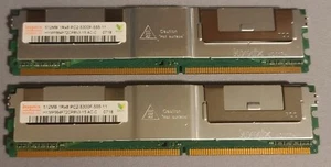 1GB (2x512MB) 1Rx8 PC2-5300F FBDIMM ECC Server Memory HYMP564F72CP8N3-Y5 AC-C - Picture 1 of 1