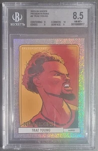 Trae Young 2023-24 Panini Hoops Presentations #8 Hawks SSP NEAR MINT+ BGS 8.5 - Bild 1 von 3