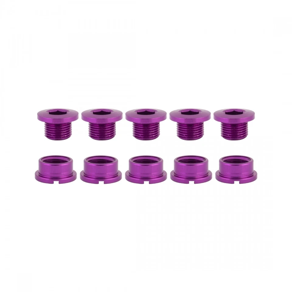 Origin8 Alloy Single Speed Chainring Bolts Set - M8x6mm/M8x4mm, Lightweight & - Image 1 of 1