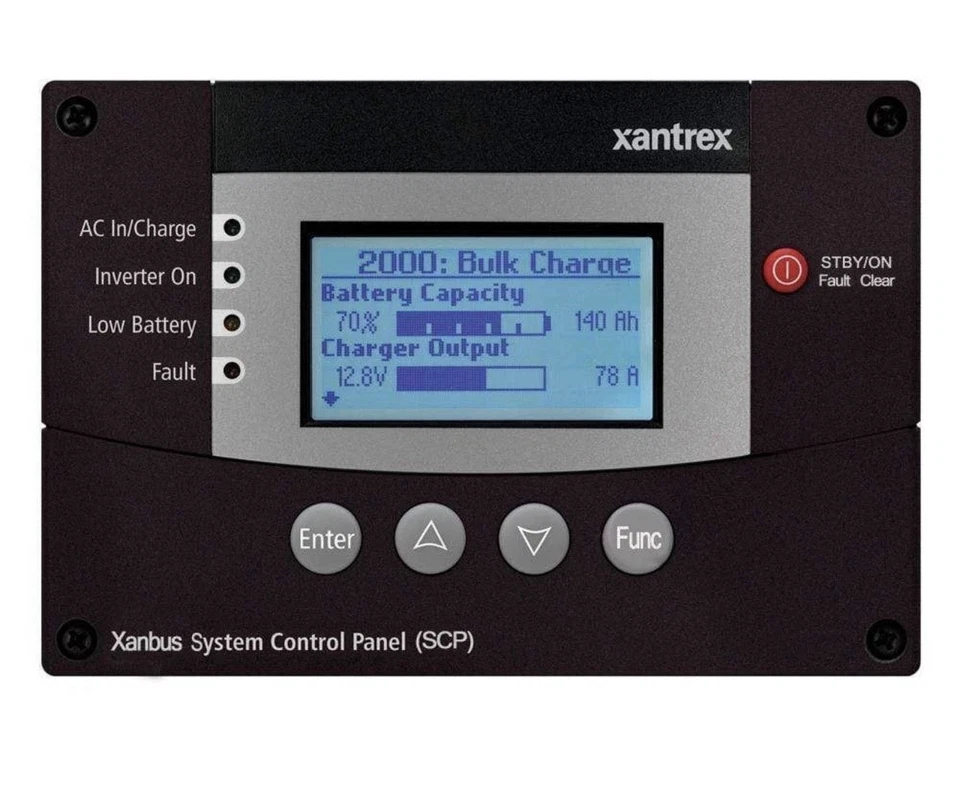 Painel de controle do sistema Xantrex 809-0921 (SCP) Freedom SW2012 / SW3012 Xanbus - Imagem 1 de 3