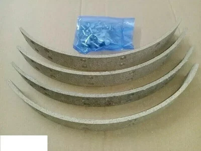 Juego de 4 unidades de revestimiento de zapatas de freno con remaches aptos para tractores Ford 3600 Foto 1 de 2