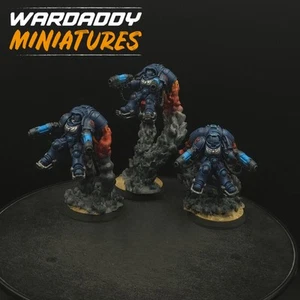 Pro Painted Warhammer 40k Crimson Fists Inceptors ×3 #1 Games Workshop - Picture 1 of 4