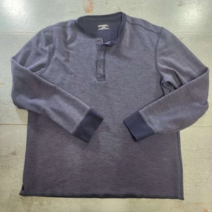 UNTUCKit Langarm Henley Hemd Blau Baumwolle Modal Mischung Größe Large Schrock - Bild 1 von 7