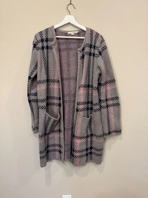 Abrigo Suéter Boden Mezcla Mohair Cuadros Longline Frente Abierto Cárdigan Mujer’s EE. UU. 10 Foto 1 de 4