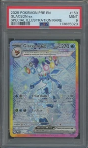 Pokemon TCG Glaceon ex 150/131 Prismatic Evolutions Special Illustration PSA 9 - Picture 1 of 2