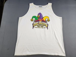 Camiseta sin mangas años 90 Disney World Port Orleans Resort XL blanca Mardi Gras vintage  - Imagen 1 de 12