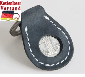 New Genuine Leather Small Key Wallet Keys Organizer Holder Key Ring Wallet Crazy - Bild 1 von 14
