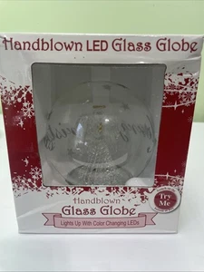 Hand Blown LED Glass Globe Christmas Praying Angel Color Changing Light - Picture 1 of 3