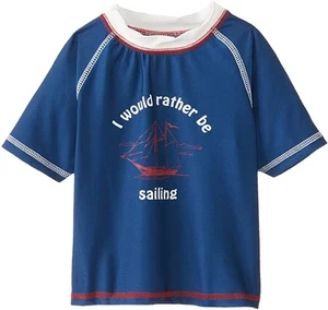 RUGGED BEAR BOYS TOP - RASH GUARD SZ 18 MONTHS BLUE - SWIM SHIRT UV 50+ BABY - Picture 1 of 1