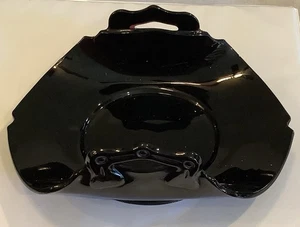 L.E. Smith Depression Glas Mt. Angenehme schwarze Amethyst Bonbonschale mit 2 Henkeln gebraucht, in einwandfreiem Zustand - Bild 1 von 6