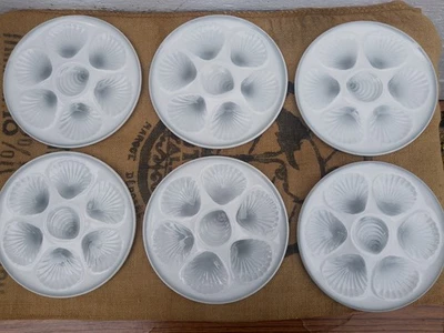 Vintage French Oyster Plate 9.5ins 24cms Orchies Moulin Des Loups - 6 available - Image 1 of 4