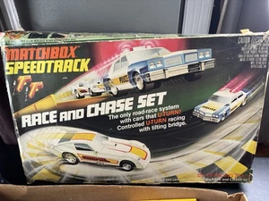 Vintage Matchbox Speedtrack Race and Chase Slot Car Track - Police Car Box - Picture 1 of 12