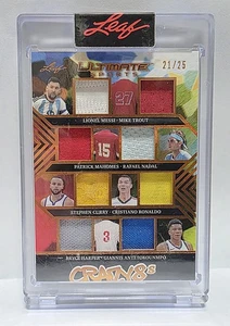 2024 Leaf Ultimate 8s Messi/Trout/Mahomes/Ronaldo/Curry/Nadal/Giannis/Harper /25 - Picture 1 of 2