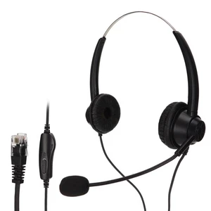 Auriculares de oficina H360D‐Rj9Mv Rj9 Auriculares telefónicos binaurales con AM ajustable - Imagen 1 de 22