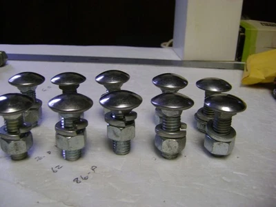 10 1/2-13 x 1-1/2 pernos y tuercas de parachoques con tapa de acero inoxidable Foto 1 de 3