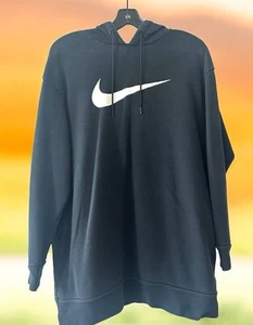 Sudadera con capucha Nike para mujer negra blanca manga larga talla pequeña S sudadera de gran tamaño - Imagen 1 de 8