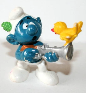 Vintage Smurf Schleich Figure Peyo Bully W. Germany Hunting PVC NEW NOS - Imagen 1 de 1