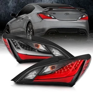 ANZO 321347 Taillights Lamp Assembly Black Smoke for 10-13 Hyundai Genesis Coupe - Picture 1 of 9