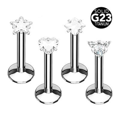 Titan Lippenpiercing Monroe Stud Tragus Helix Tragus Ohr Stecker Kristall Kopf - Bild 1 von 3