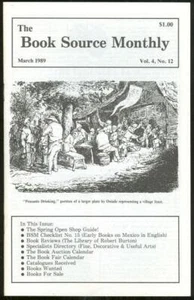 Book Source Monthly Magazine March 1989 Early Books on Mexico in English - Foto 1 di 1