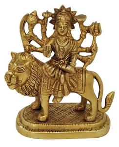 Brass MAA Durga Idol 150 GM - Picture 1 of 3