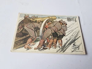 postal de campo de 1915 - en posición de fuego - publicidad Leibniz galleta - Imagen 1 de 2