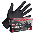 Sas Safety 66587 Derma-tuff Medium Black Nitrile Gloves