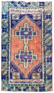 Handmade rug,Turkish rug,Bohemian area rug,Vintage rug,Carpet 3,3 x 5,7 ft - Picture 1 of 11