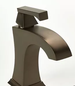 Ammara Designs Bronze Single Hole Bathroom Faucet With Push Drain Same Day Ship - Picture 1 of 9