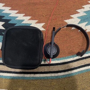 Poly C5210 Wired Headset Single Work At Home Remote 204DB1 Black/Red USB Speaker - Picture 1 of 3