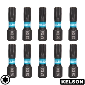 Brocas de destornillador de impacto estrella T30 Torx 25 mm magnéticas 1/4" universales KELSON - Imagen 1 de 12