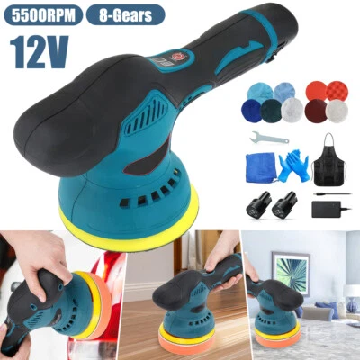 125mm Electric Car Polisher Portable Sander Buffer Polishing Machine 2 Batteries - image 1 of 4