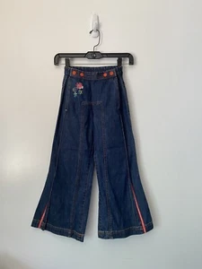 NWT $110 Oilily Girls Wide Leg Jeans Pants 116 5-6 Year - Picture 1 of 7