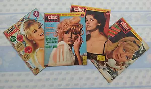 Lot de 4 anciens magazines Ciné monde, année 1962 old french magazine - Imagen 1 de 2