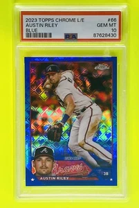 2023 Topps Chrome AUSTIN RILEY Blue Logofractor Refractor /150 PSA 10 (POP5) - Picture 1 of 2
