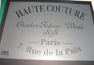 Plantilla Shabby Chic - Haute Couture - Vintage Francés Muebles Tela Plantilla - Imagen 1 de 5
