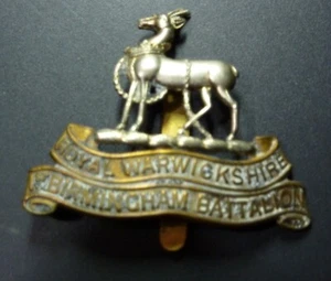 ROYAL WARWICKSHIRE & BIRMINGHAM BATAILLON ABZEICHEN IN GUTEM ZUSTAND - Bild 1 von 2