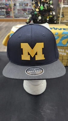 NWT NCAA MICHIGAN WOLVERINES BLUE/GRAY CAP HAT LOGO ADJUSTABLE SNAPBACK ZEPHYR - Image 1 of 4