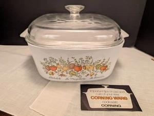 Corning Ware Spice Of Life Pyrex Glasdeckel bedeckt Auflaufform 5 Quart unbenutzt - Bild 1 von 17