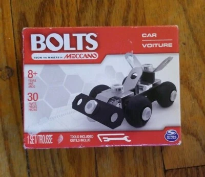 MECCANO Spin Master BOLTS Car Building Kit Race Car NEW Open Box - Image 1 of 3