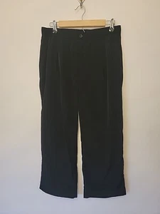 Pantaloni donna J Crew neri leggeri in poliestere crop taglia 6T 6 alti - Foto 1 di 13