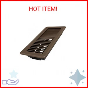 Deflecto Floor Vent Register, 4" x 10", Brown (RGFB104) - Picture 1 of 1