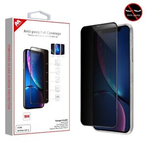 For iPhone XS Max XR 7 8 Anti-Spy Peep Tempered Glass Screen Protector Privacy