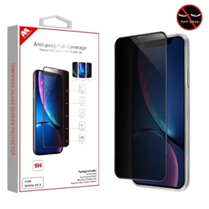 For iPhone XS Max XR 7 8 Anti-Spy Peep Tempered Glass Screen Protector Privacy - Picture 1 of 9