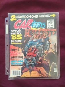 Revista CARtoons Feb 1985 25 Años Aniversario 2 Parches de Camiseta Plancha Sin Usar En Muy buena condición - Imagen 1 de 5