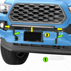 For 2016-2023 Toyota Tacoma 32'' LED Light Bar Bumper Mount Wiring 150W Combo - Picture 1 of 8