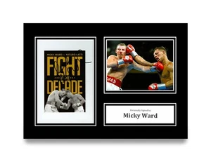 Foto autógrafa firmada por Mickey Ward A4 boxeo FIB exhibición de regalo ligera + certificado de autenticidad - Imagen 1 de 5