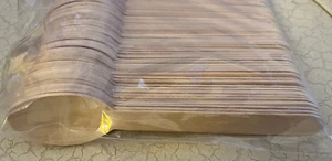100 Stück (0,46 EUR/ Stück) Holzlöffel Löffel Hartholz natur gebogen 16cm 160mm - Bild 1 von 2