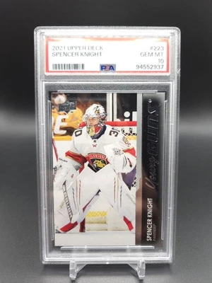 2021-22 Upper Deck Young Guns Rookie PSA 10 Spencer Knight - Image 1 of 2